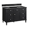James Martin Vanities 48'' Single Vanity, Black Onyx w/ 3 CM Lime Delight Quartz Top 424-V48-BKO-3LDL - alternate 2